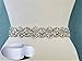 QueenDream Wedding Sash Bridal Belt Rhinestones and Crystal Sash Off White