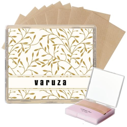 [100 Counts + Mirror Case] Linen Best Oil Blotting Paper for Oily Skin – Refillable Mirror Case & Extra Sheets | Instant Oil Control & Shine-Free Finish | Compact & Eco-Friendly