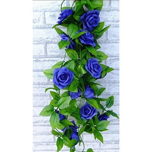 Stillcool 8ft rose garland artificial rose vine silk floral flowe…