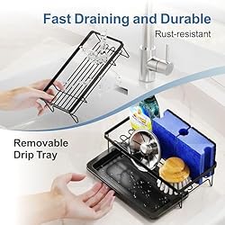 GSlife 2 in Set of Dish Drying Rack and Sink Caddy