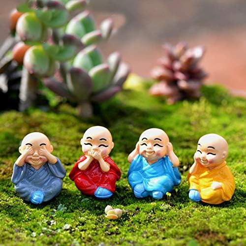 LySanSan - Mini Figurine Buddhist Monk Dolls Anime Action Figure Fairy Garden Terrarium Miniatures Micro Landscape Decor Home Decorations