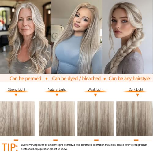 Ash Blonde Pre Plucked Human Hair Wig 13x4 Pre Plucked Human Hair Wig 13x4 UHD Lace Human Hair Wigs for Women 22 Inch 180% Density