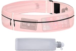 Running Belt with Water Bottles Hydration Belt for Men and Women Water Bottle Holder Running Pouch Belt Hydration Belt with R