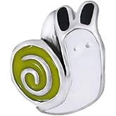 FAEFASH Snail Spacer Charm 925 Sterling Silver Clip Charm fit Pandora Style Charm Bracelets