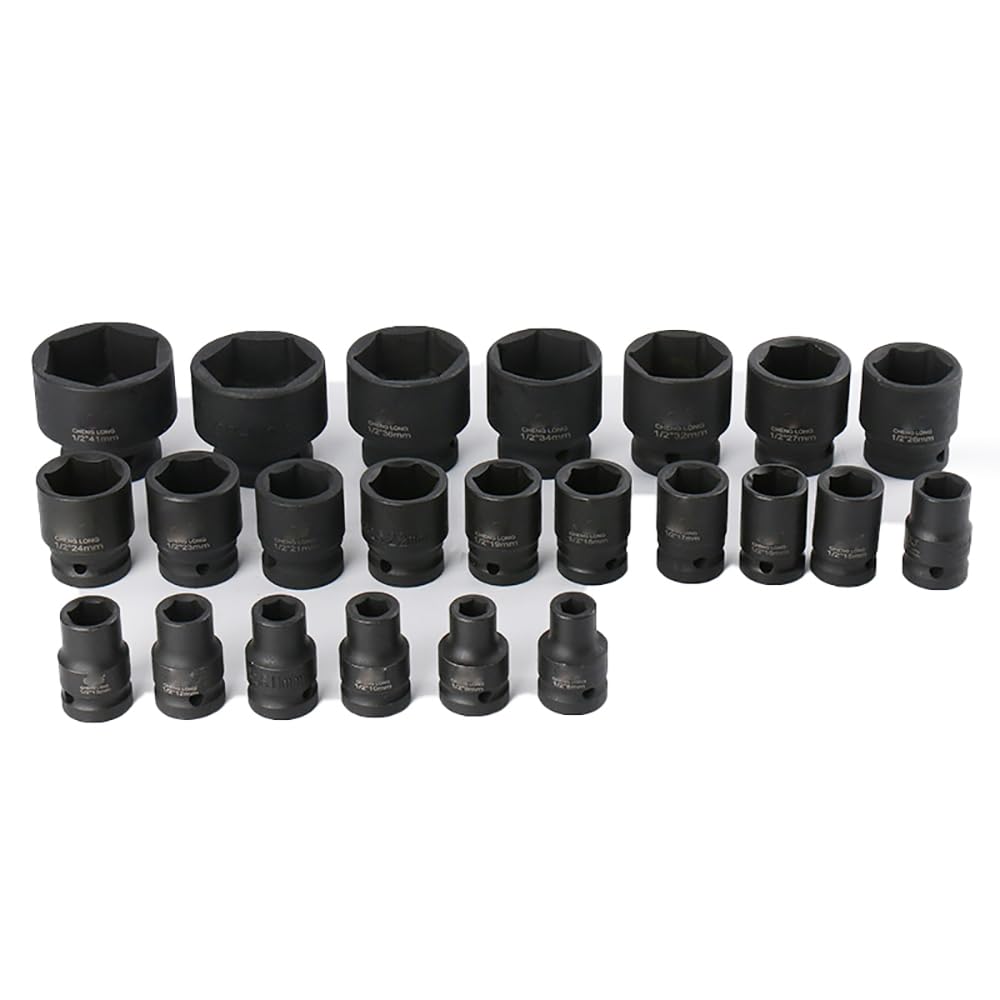 tooloflife 1/2" 23mm Impact Socket 6 Point Impact Socket Universal Pneumatic Socket Wrench Head (4mm Height, Pack of 1)