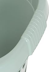 JMS we create smile Set of 2 Plastic Hipster Laundry Baskets Silver Sage view 3