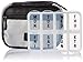 Fashion Smart Men's 7-Day Compartment Pill Box Zip Case with Outer Pocket, Silver
