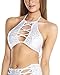 iHeartRaves Criss Cross Hologram Halter Top (Silver)