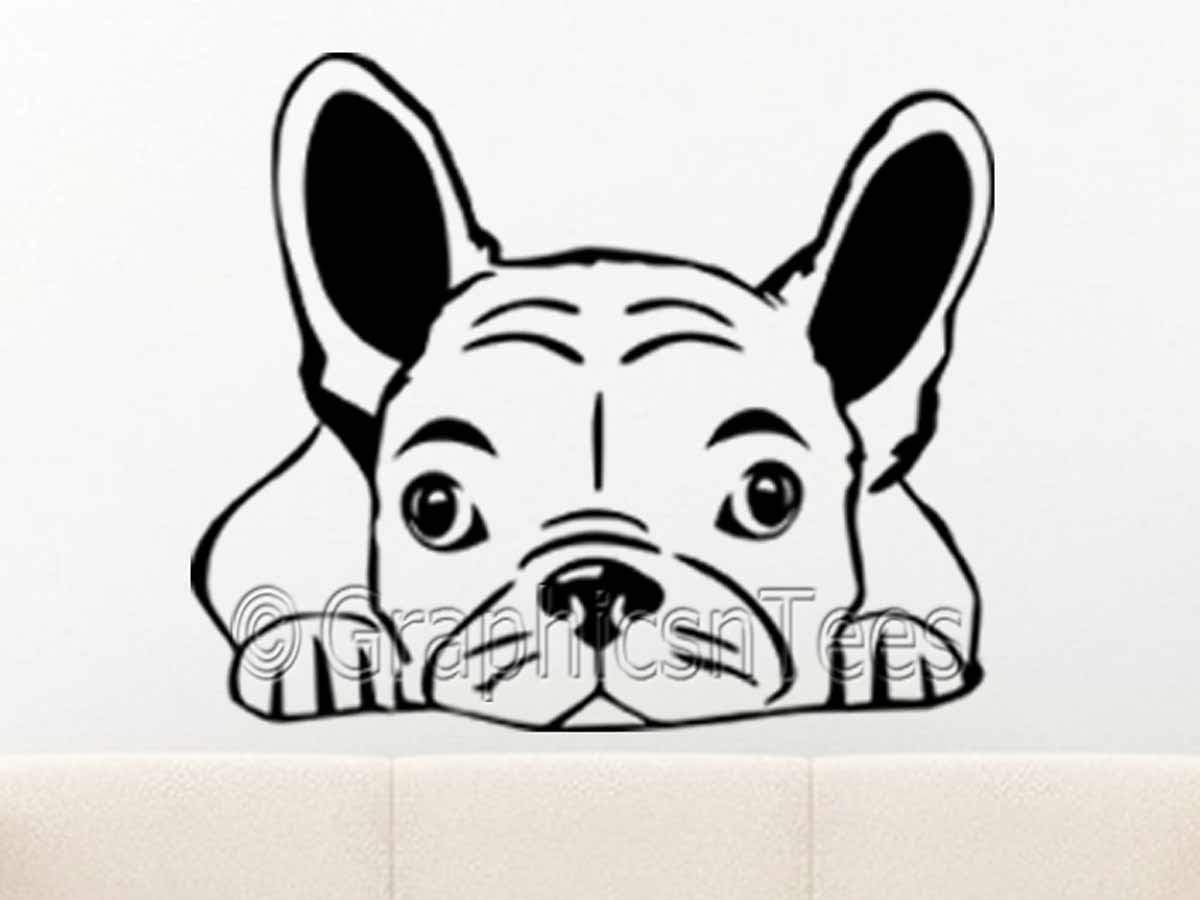 Graphics 'n' Tees Cute French Bulldog Puppy Dog Wall Stickers Home