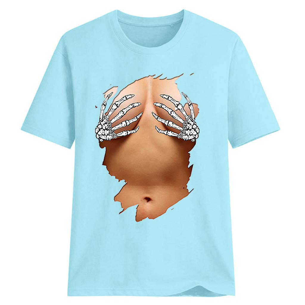 Mua Tシャツ レディース Plojuxi 半袖 3d おもしろプリント 巨乳 Tシャツ コスチューム メンズドキドキ 胸とブラが見えてる セクシー おっぱいtシャツ 面白い柄 大きいサイズ 安い オシャレ ファッション カジュアル パーティ イベント プレゼント Tren Amazon Nhật Chinh