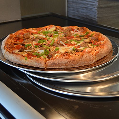 3 Pack Set - Aluminum 16 inch Pizza Pan - Wide Rim