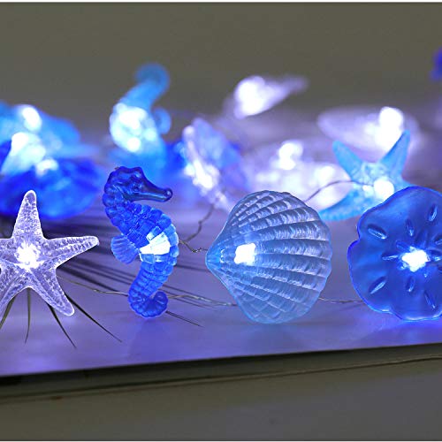 HDNICEZM Nautical Theme Decorative String Lights,Sea Sand Dollars