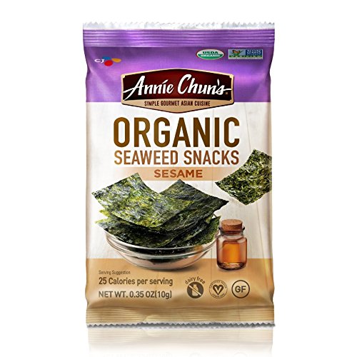 Annie Chun's Roasted Seaweed Snacks, Sesame, 0.35 Ounce (Pack of 12) Grocery