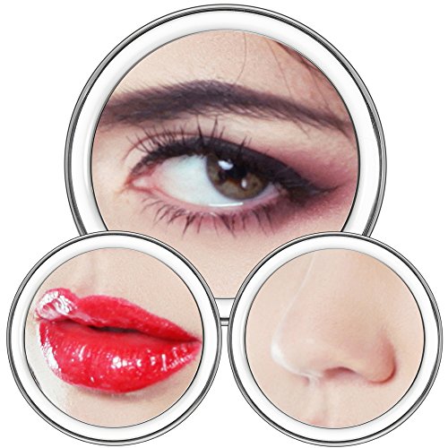 Uarzt Makeup Vantity mirror, 20X Magnifying Mirror detachable beauty mirror 4 Inch Round Makeup Cosmetic Mirror for Bathroom or Bedroom Table (20X)