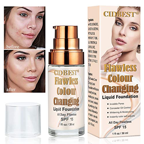 Flawless Finish Foundation, Foundation Cream, Finish Foundation-Colour Changing, Makeup Base Nude Face Moisturizing Liquid Cover, Suitable for ALL Skin Types, SPF15 - Thumbnail 7