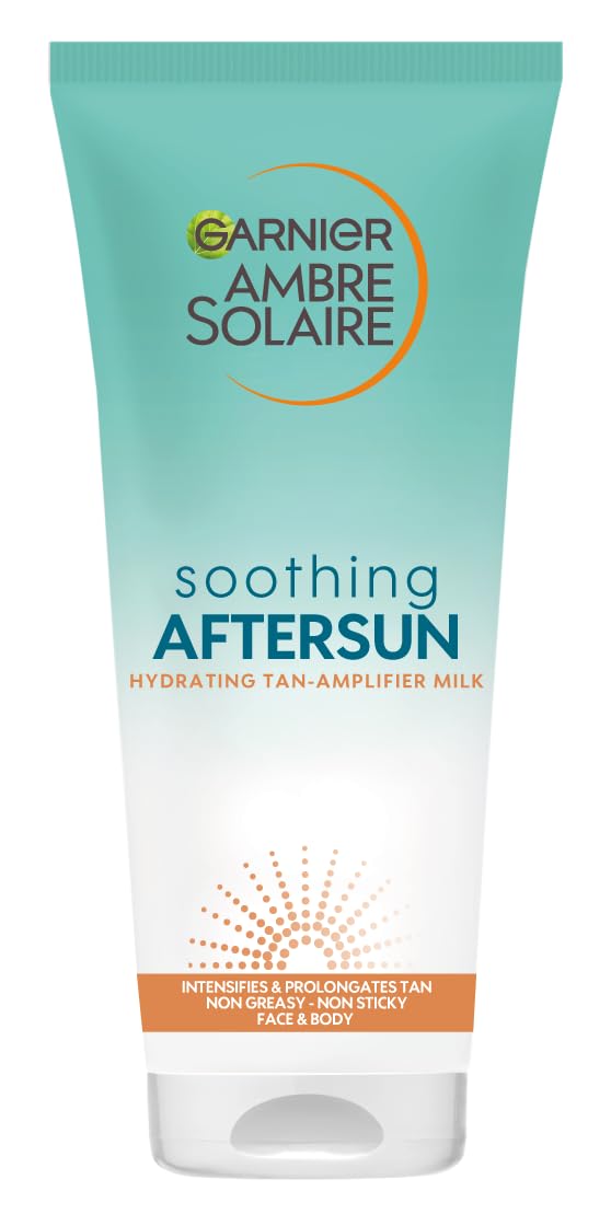 Garnier Ambre Solaire After Sun Hydrating Tan Maintainer with Glycerol & Vitamin E, Hydrate, Soothe, & Intensify Skin, Radiant Glow, Dermatologically Tested 200ml
