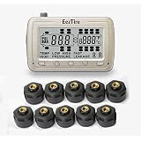 EEZTire-TPMS Real Time/24x7 Tire Pressure Monitoring System (TPMS10) - 10 Anit-Theft Sensors, incl. 3-Year Warranty
