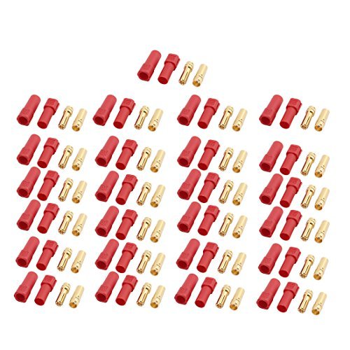 EbuyChX 25 Pairs XT150 6mm Red Babae Lalaki Connectors para sa Remote-Controlled LiPo baterya ESC Motor