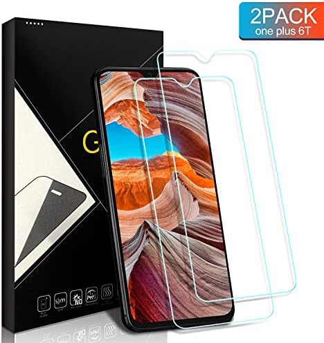 Yersan OnePlus 6T Screen Protector Glass [2 Pack], Full Coverage HD Tempered Glass Anti-Scratch Bubble-Free Screen Protector for OnePlus 6T
