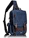 Leaper Canvas Messenger Bag Sling Bag Cross Body Bag Shoulder Bag Dark Blue, L