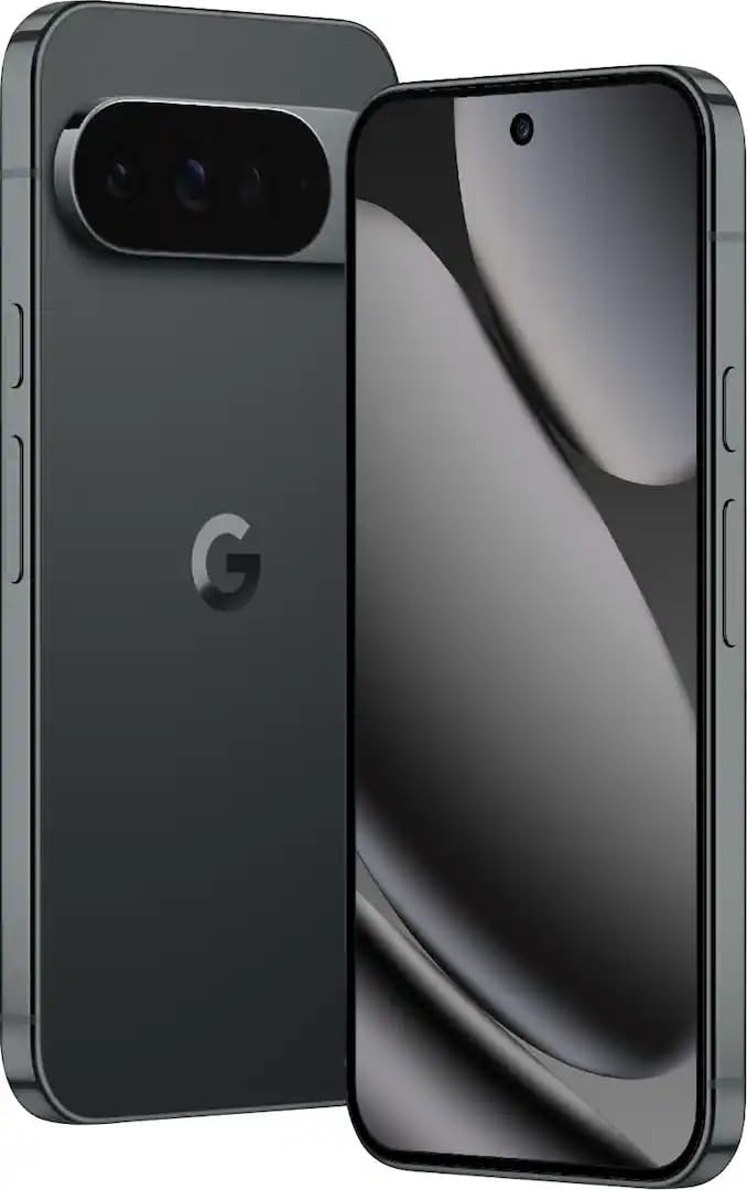 Google Pixel 10 Pro - Smartphone Android desbloqueado - Asistente Gemini AI, sistema de cámara trasera triple, batería de carga rápida de más de 24 horas y pantalla Super Actua de 6,3 Obsidian 128 GB (modelo 2025) (renovado)