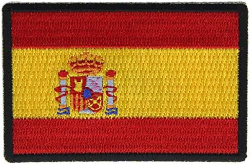 Spain Country Flag 3" Embroidered Patch IVAN5175 F2D27W