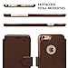 Compatible with iPhone 6S Plus Wallet case, iPhone 6 Plus Wallet Case, Lightweight with Classic Design & Ultra-Strong Magnetic Closure, Faux Leather, Dark Brown, for Apple iPhone 6s Plus/6 Plus
