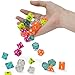 Wiz Dice Sea Glass Set of 7 Polyhedral Dice, Semi-Translucent Matte Finish Blue RPG Dice with Clear Display Box