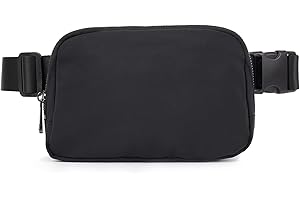 EASRTA Fanny Pack Crossbody Bags,Small Waist Pouch, Belt Bag for Women and Men Waterproof - Everywhere Belt Bag(Black)
