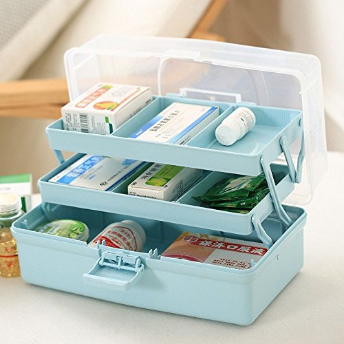 Bazaar 7 Slots Large Home Storage Box Medicine Cabinet Drug Organizer Case First Aid Kit Box Travel Bins - Thumbnail 3