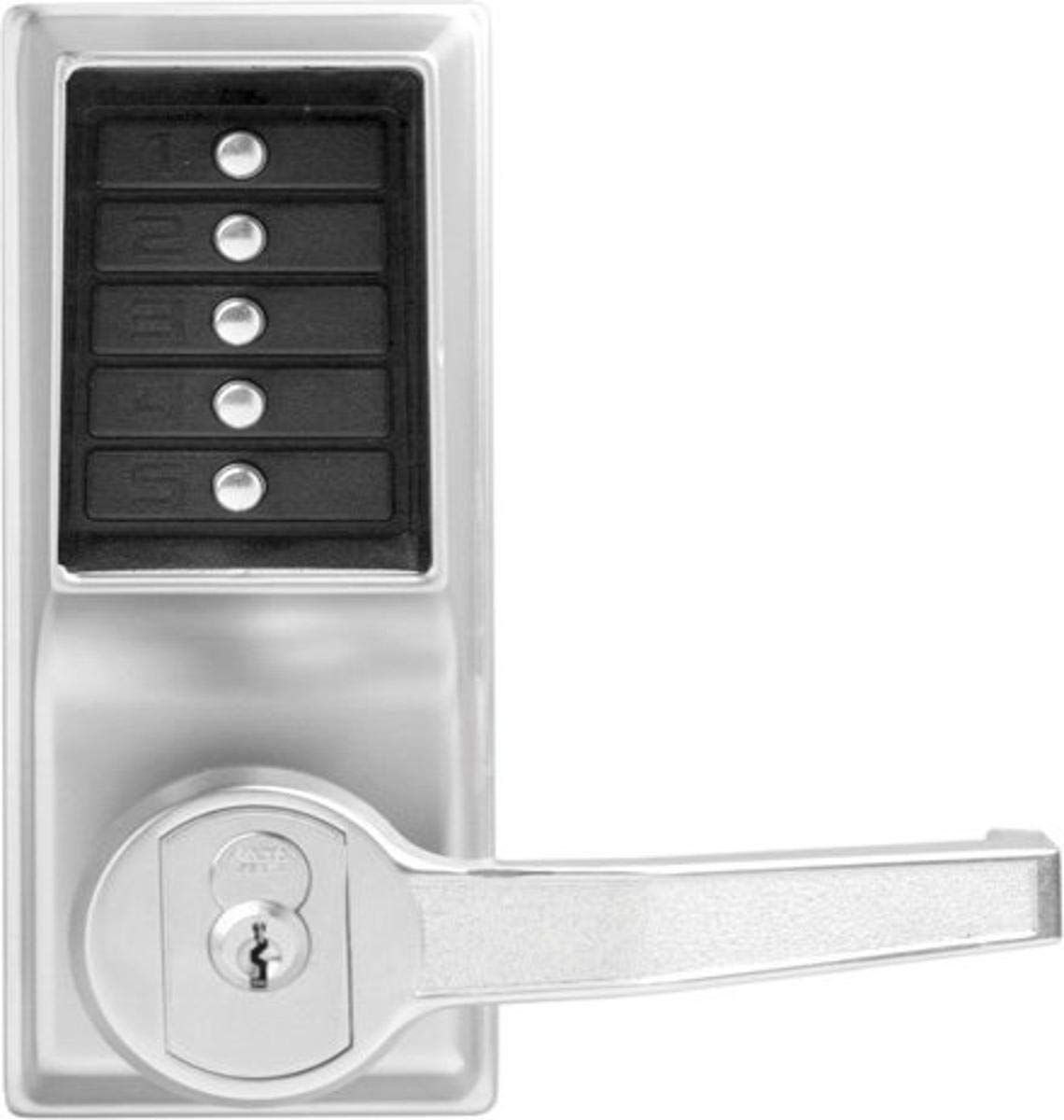 Kaba LR1041B26D41 Cylindrical Push Button Lock Lever C/Ko/P Bic Rh