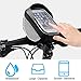 SourceTon Handlebar Bag, Waterproof Bicycle Frame Bag for 4”- 5.5” with Sun Visor, Bike Front Frame Bag Phone Holder, Phone Case Touch Screen, Bike Frame Strap Attachment Mount, Bonus with 2 Whistlesthumb 1
