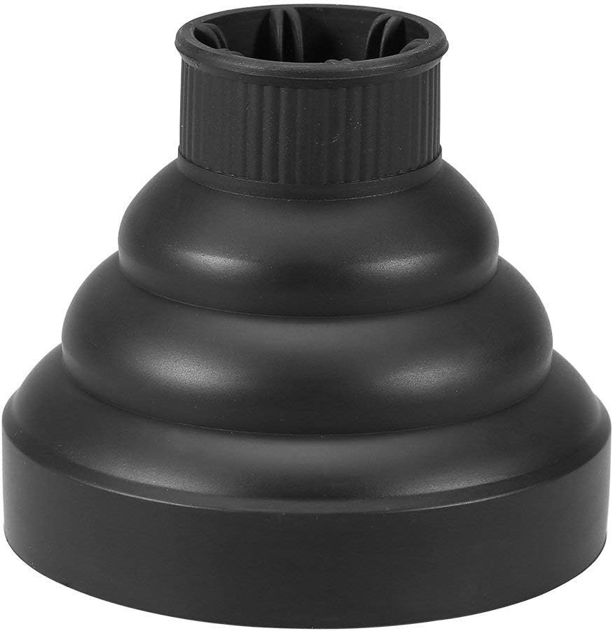 Silicone Hairdryer Diffuser Folding Hair Blower Professional Salon Hairdressing Styling Tool Universal Hood Cover ( Color : Black ) - Image 4