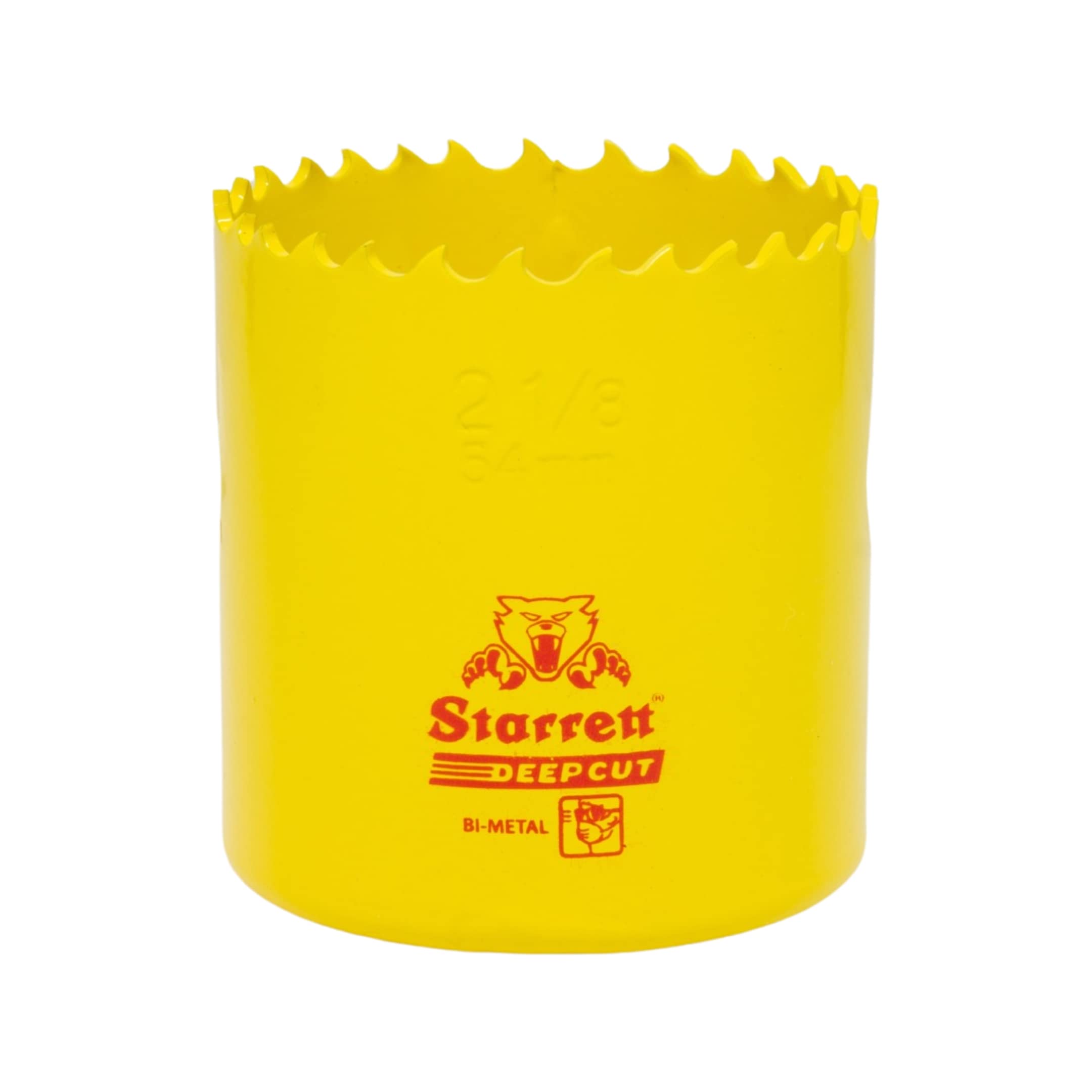 Starrett Deep Cut Hole Saw - DCH0218 Heavy Duty Bi-Metal with Extra Cobalt HSS Teeth - For Metals Wood Cast Iron Fibreglass Plastic Materials - 54mm