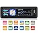 GeMoor Car Stereo Receiver with Bluetooth In-Dash, Single Din Car Radio, MP3 Player/USB/SD/AUX/FM Radio, Wireless Remote Control