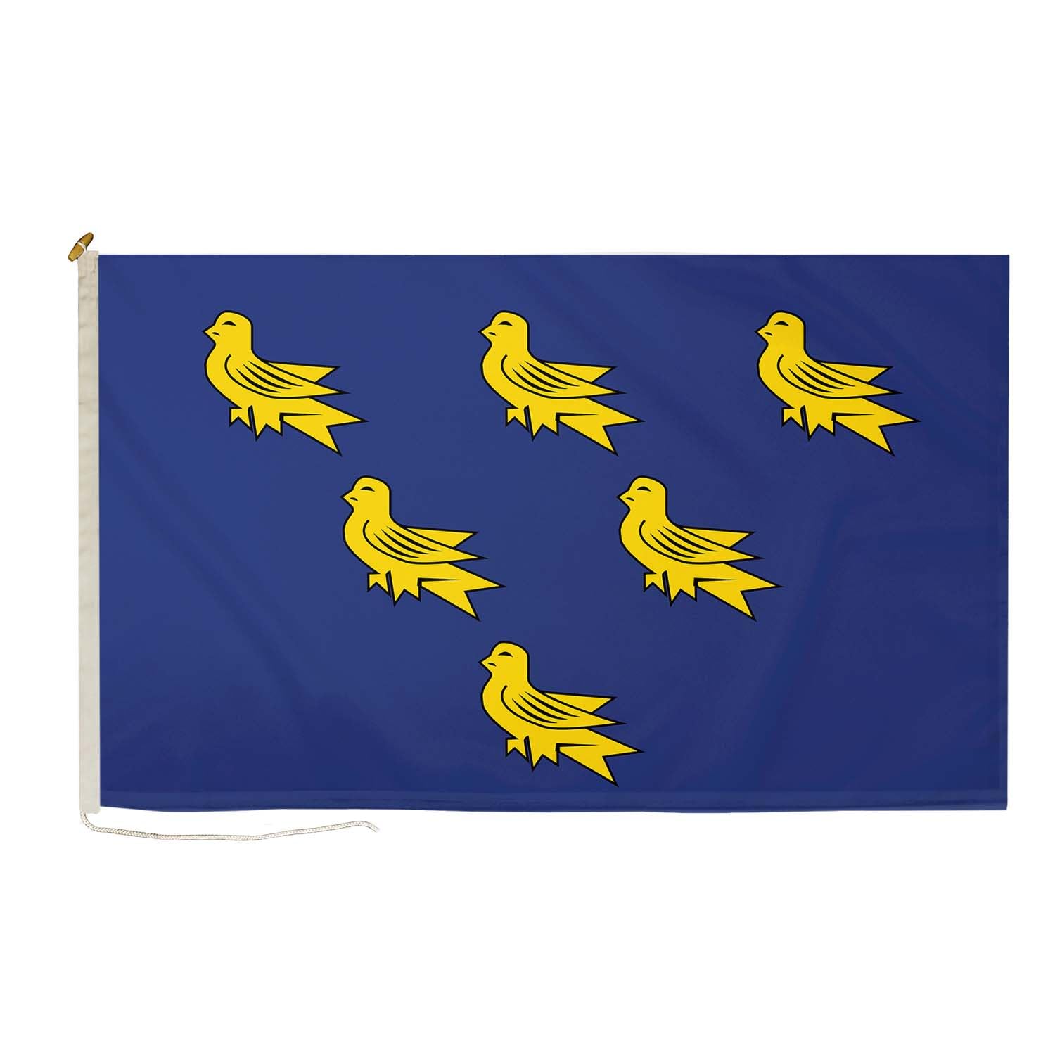 DuraFlag Sussex 5ft x 3ft with Rope and Toggled - Premium Quality 5x3 County Flags