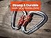 #1 Serac Ultra Strength Locking Carabiners x2 (one Pair), Ultra Durable & Strong Perfect for Serac Classic Single or Sequoia Double hammocks - Made from Ultralight Aircraft Grade Aluminum – Orange