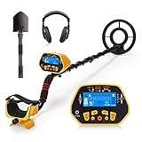URCERI GC-1028 Metal Detector High Accuracy Waterproof 2 Modes Outdoor Gold Digger with Sensitive Search Coil LCD Display for Beginners Professionals