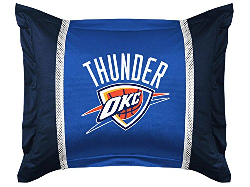 2pc NBA Oklahoma City Thunder Pillowcase and Pillow Sham Set Basketball Team Logo Bedding Accessories - Thumbnail 3