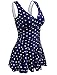 AONTUS Women's Plus Size Swimsuits Tummy Control One Piece Swim Dresses Bathing Suit