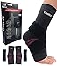 gonicc Professional Foot Sleeve Pair(2 Pcs) with Compression Wrap Support(Middle, Red), Breathable, Stabiling Ligaments, Prevent Re-Injury, Ankle Brace, Volleyball Protective Gear Ankle Guards