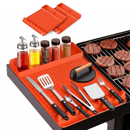 Heat Resistant Silicone Grill Mat for Blackstone - 2Pack 16x11.5'' Non-Slip BBQ