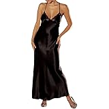 long satin nightdress and dressing gown