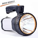 CSNDICE 35W Rechargeable Spot light, spotlight flashlight led, High-power Super Bright 6000mah 9000 Lumens, USB Power Bank Rechargeable flashlights IPX5 Waterproof Searchlight spotlight hunting