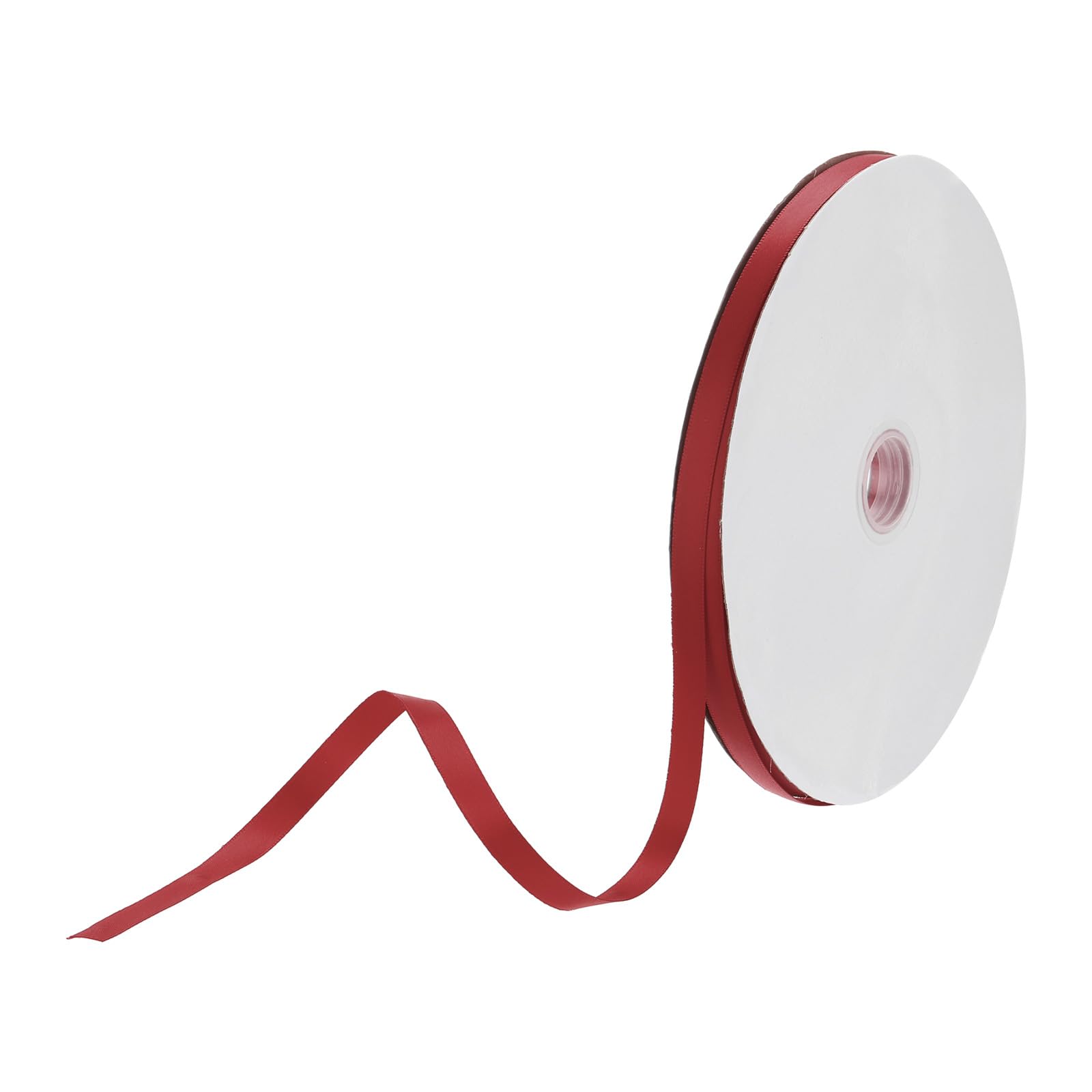 DMiotech 10mm Satin Ribbon 91m/300ft Thin Double Face Fabric Grosgrain Ribbon for Gift Wrapping Floral Hair Flower Bouquet, Burgundy Red