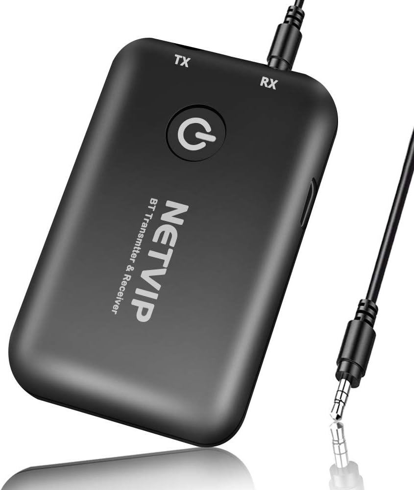 NETVIP Bluetooth Transmitter Receiver 2 in 1 Bluetooth Adapter Wireless