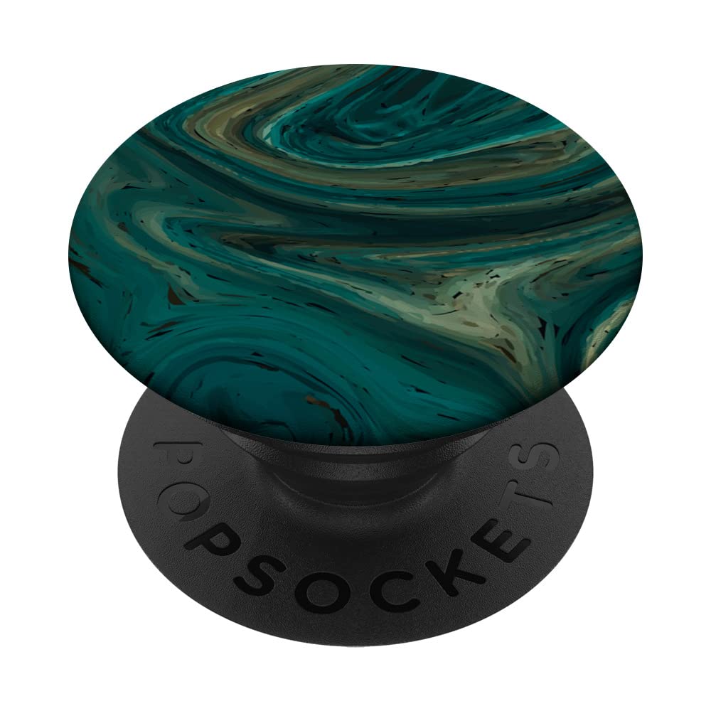 Minimalist Neutral Cream Color Light Green Line Art PopSockets Swappable PopGrip