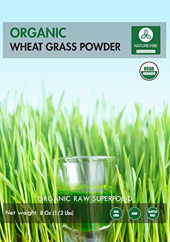 Naturevibe Botanicals Organic Wheatgrass Powder (5lbs) (5 Pack of 1lbs Each), Non-GMO & Gluten-Free | Helps Boost Energy Level | Supports Weight Loss.