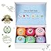 Bath Bombs Gift Set, LuckyFine 6 Essential Oil Lush Fizzies Spa Kit - Handmade with All Natural Ingredients - Shea Butter for Moisturizing Dry Skin - Best Gift Kit Ideas for Girlfriend, Women, Mom