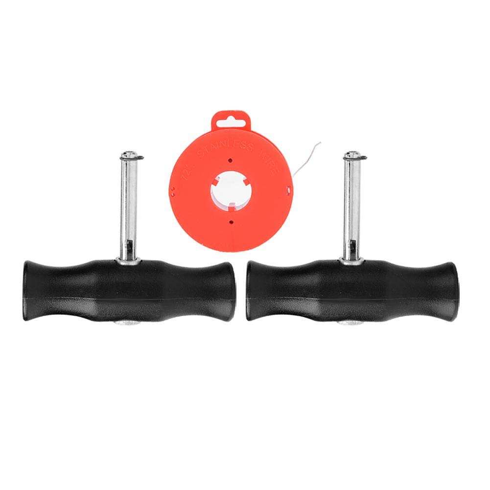 Qiilu Car Windshield Removal Tool, Windshield Removal Tool Windscreen Window Glass Cutting Wire and Handles.-for windshield removal tool